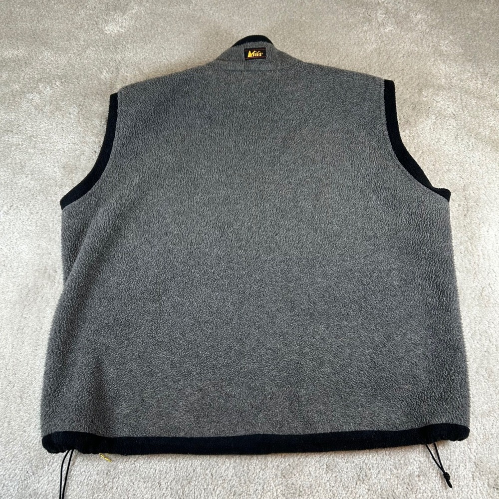 Vintage 90s REI Fleece Vest Men's Large Gray Full Zip Made in USA 38110200 CHA - Picture 2 of 14